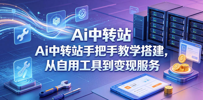 Ai中转站手把手教学搭建,从自用工具到变现服务-小行网创