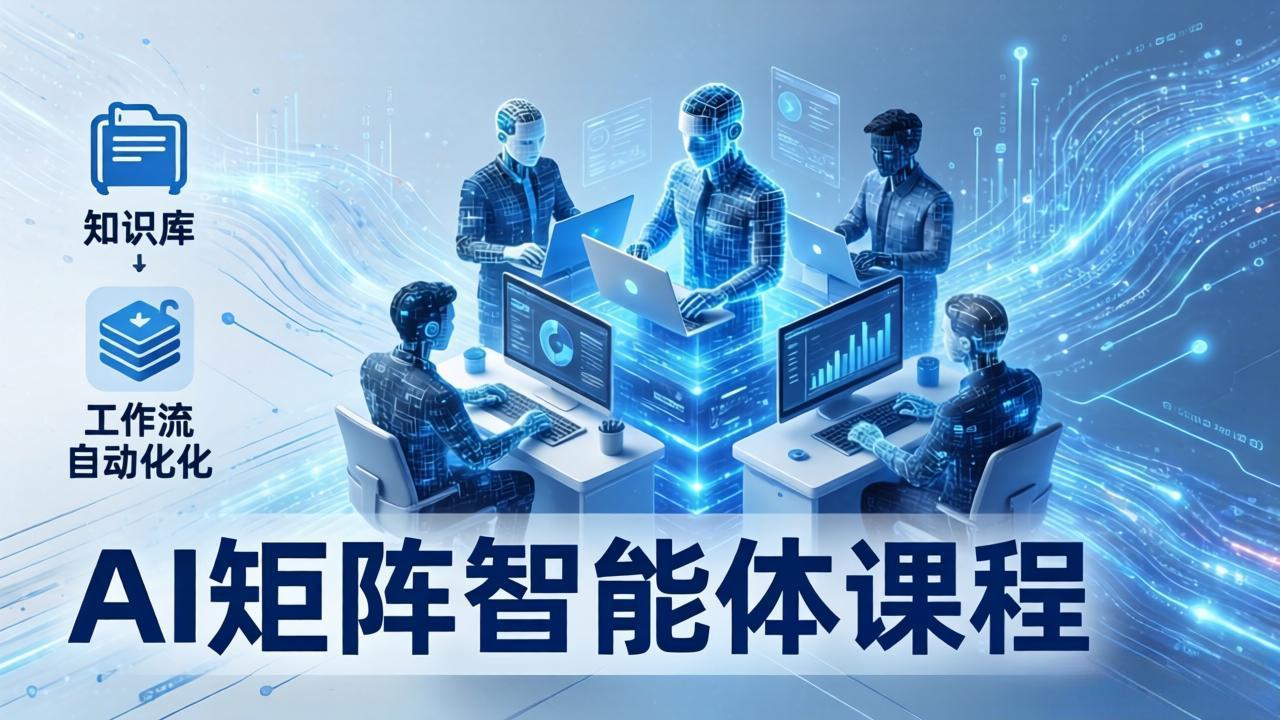 AI矩阵智能体实战:100个数字员工批量生产内容,文本知识库+工作流自动化全搞定-小行网创