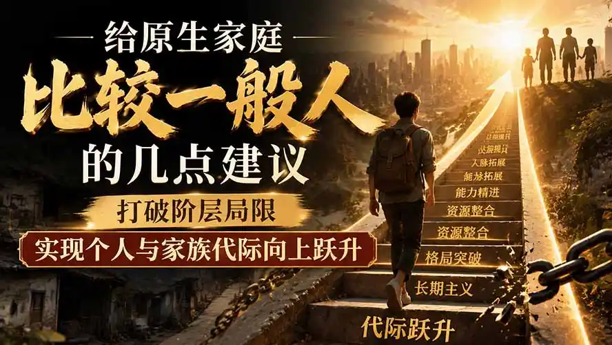 付费文章:给原生家庭比较一般人的几点建议,打破阶层局限,实现个人与家族代际向上跃升-小行网创