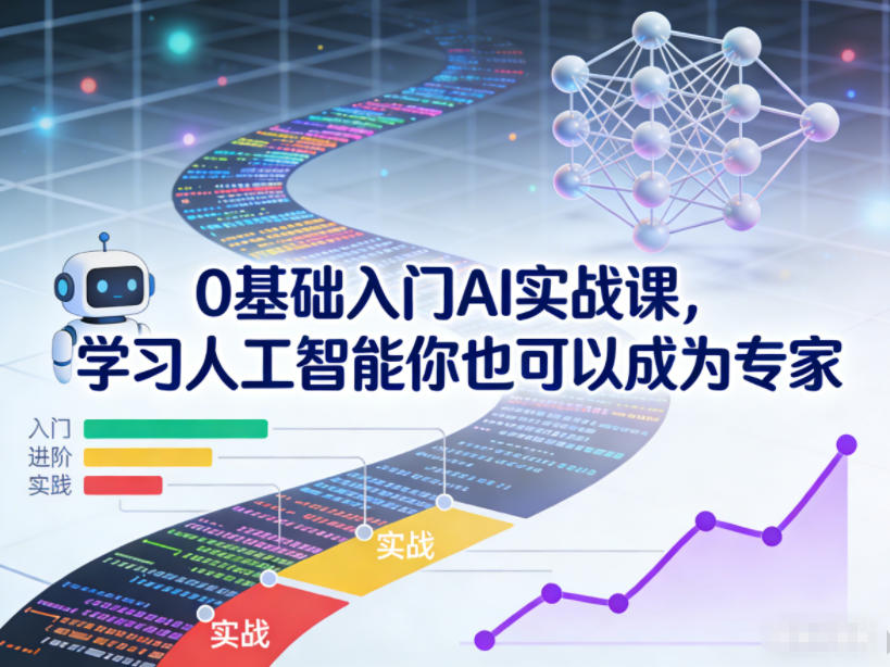 0基础入门AI实战课，学习人工智能你也可以成为专家-小行网创