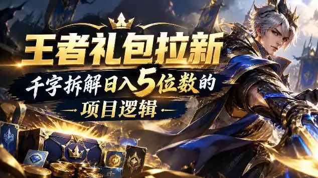 王者游戏礼包拉新_千字拆解日入5位数的项目逻辑-小行网创