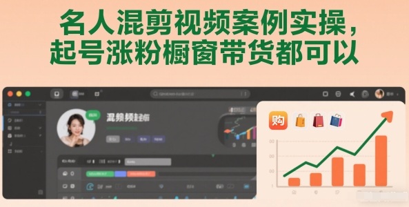 名人混剪视频案例实操，起号涨粉橱窗带货都可以-小行网创