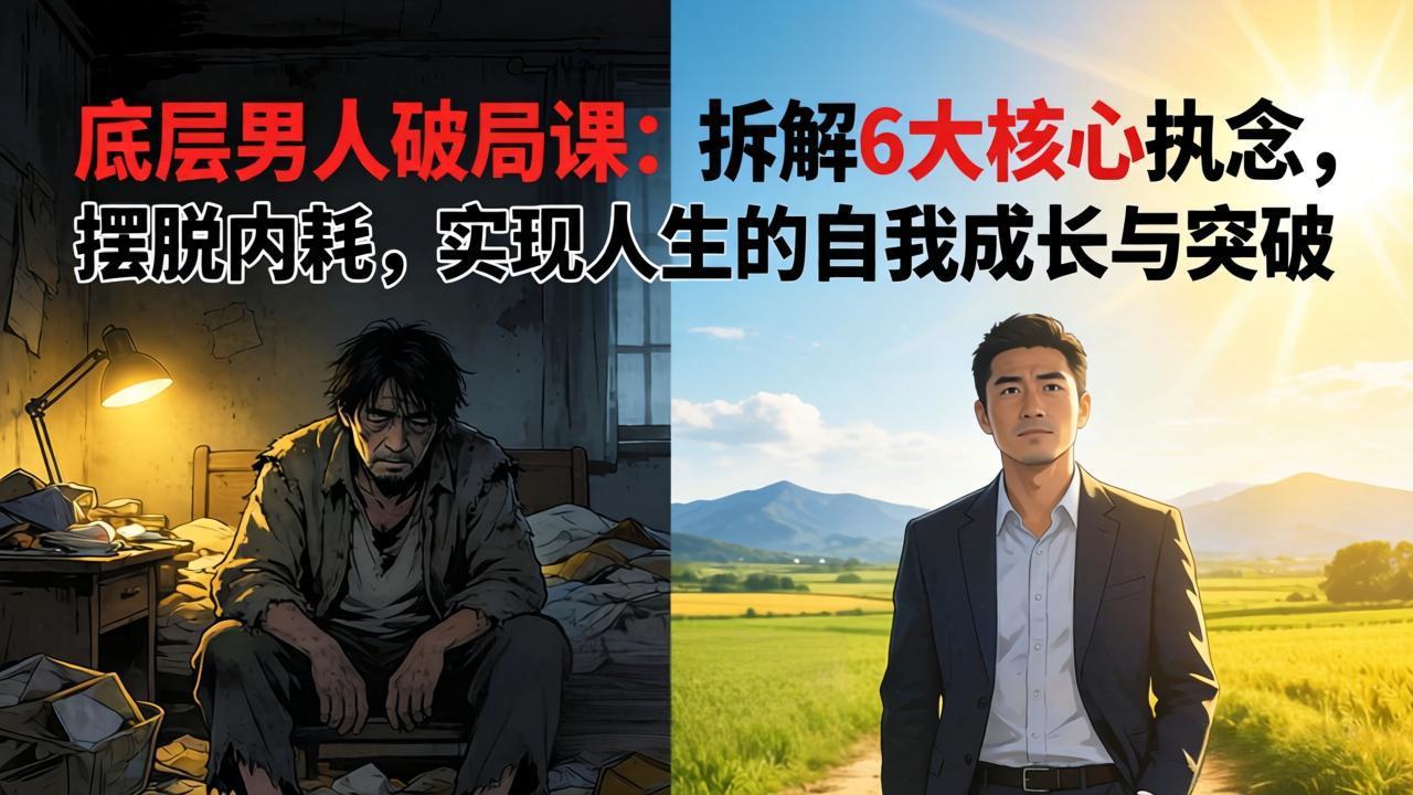 付费文章：底层男人破局课：拆解 6 大核心执念，摆脱内耗，实现人生的自我成长与突破-小行网创