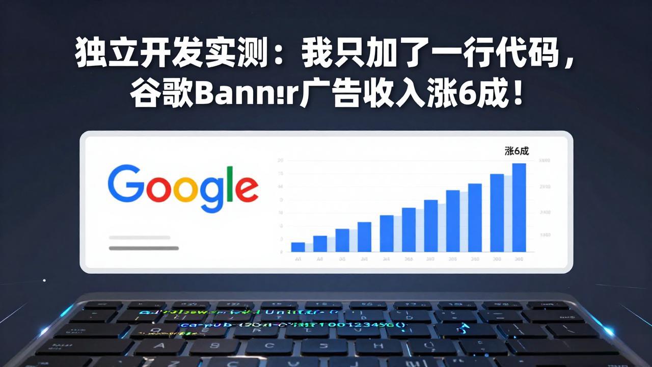 付费文章：独立开发实测：我只加了一行代码，谷歌Banner广告收入涨6成！-小行网创