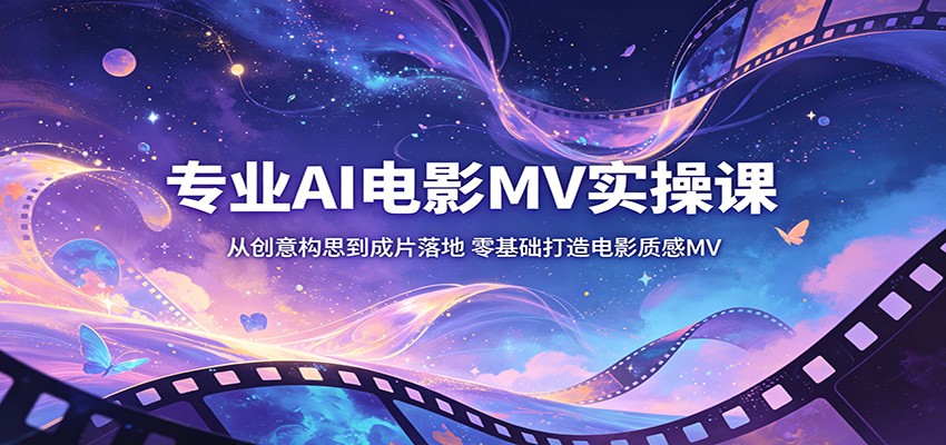 专业AI电影MV实操课:从创意构思到成片落地,零基础打造电影质感MV-小行网创