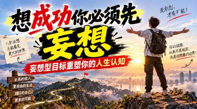 付费文章:想成功你必须先妄想,妄想型目标重塑你的人生认知-小行网创