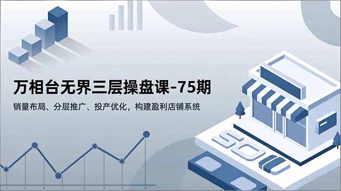 万相台无界三层操盘课-75期,销量布局、分层推广、投产优化,构建盈利店铺系统-小行网创