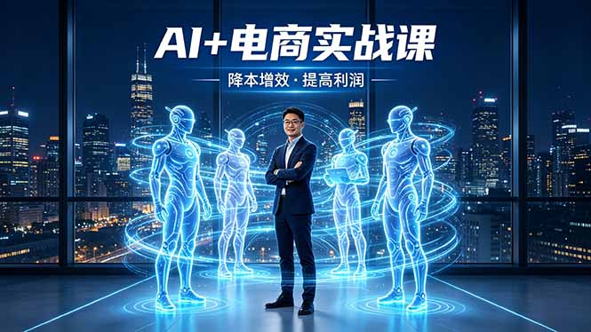 AI+电商实战课，1人+N个AI 智能体，把SOP变AI员工，实现降本增效提高利润-小行网创