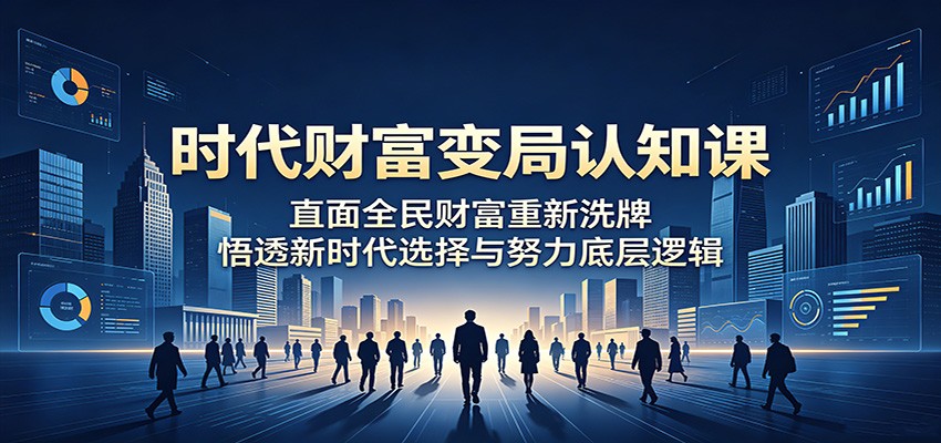 时代财富变局认知课:直面全民财富重新洗牌,悟透新时代选择与努力底层逻辑-小行网创