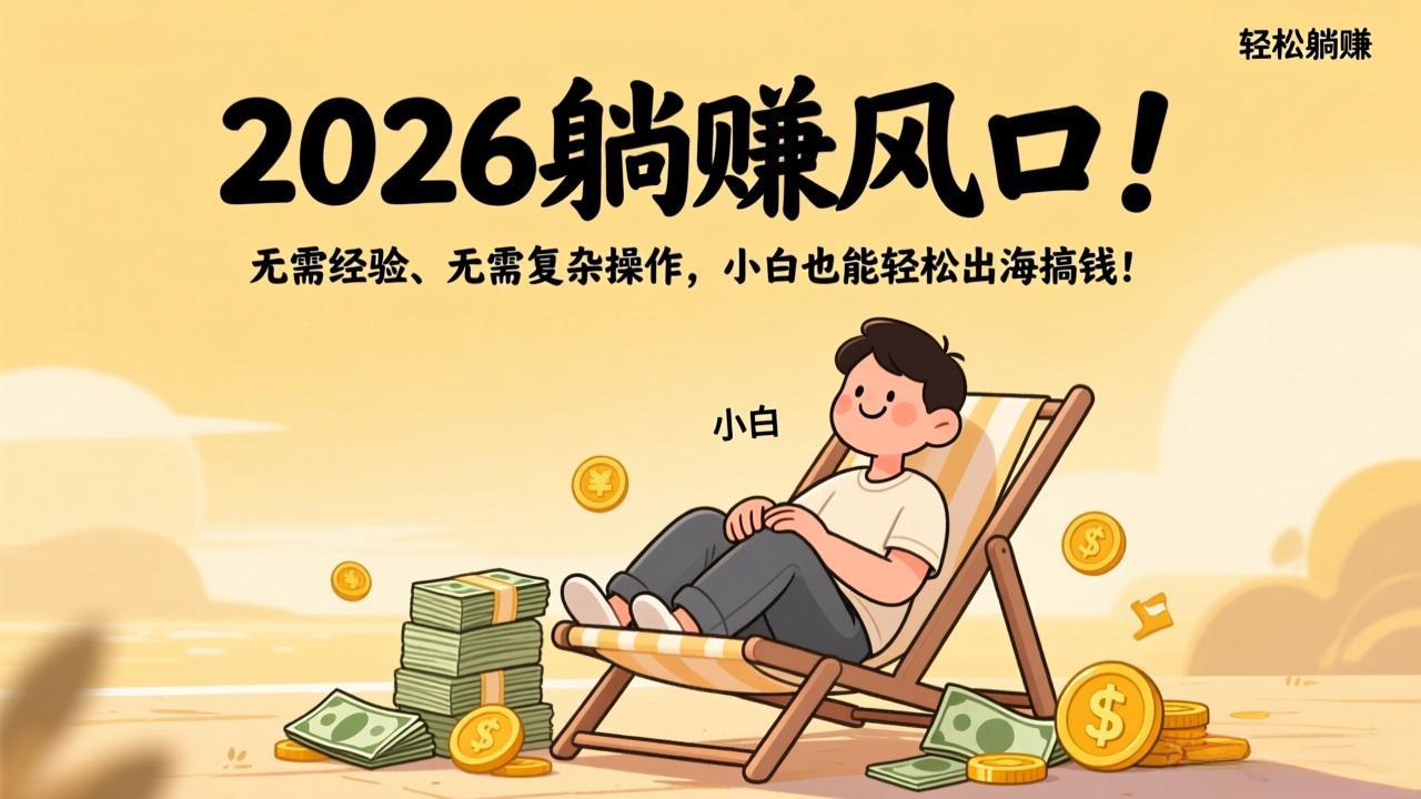 2026躺赚风口！无需经验、无需复杂操作，小白也能轻松出海搞钱！-小行网创