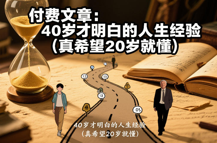 付费文章：40岁才明白的人生经验(真希望20岁就懂)-小行网创