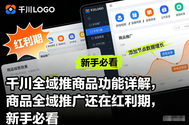 千川全域推商品功能详解，商品全域推广还在红利期，新手必看-小行网创