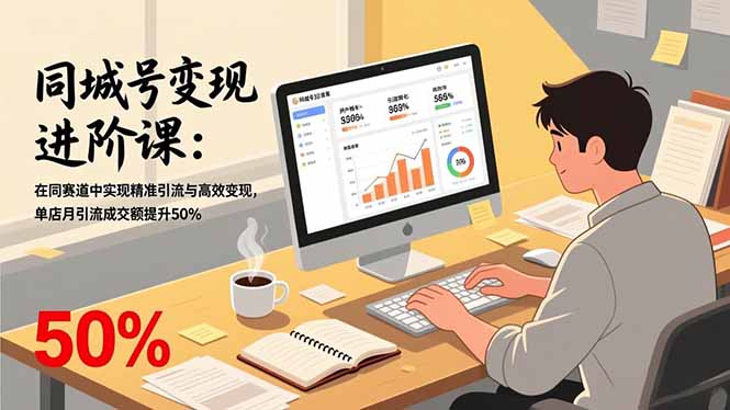 同城号变现进阶课：在同城赛道中实现精准引流与高效变现，单店月引流成交额提升50%-小行网创