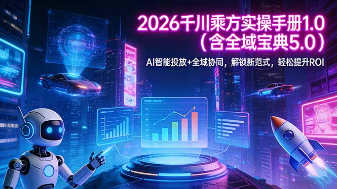 2026 千川乘方实操手册 1.0(含全域宝典 5.0-小行网创