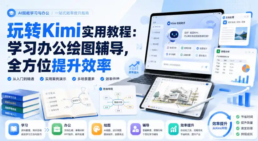 玩转Kimi实用教程:学习办公绘图辅导,全方位提升效率-小行网创