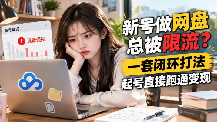 网盘拉新SOP：小白新号过限流-小行网创