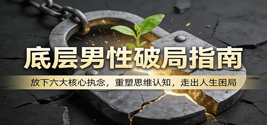 底层男性破局指南:放下六大核心执念,重塑思维认知,走出人生困局-小行网创