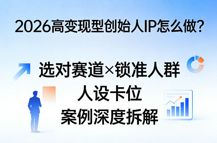 2026高变现型创始人IP怎么做?选对赛道×锁准人群×人设卡位×案例深度拆解-小行网创