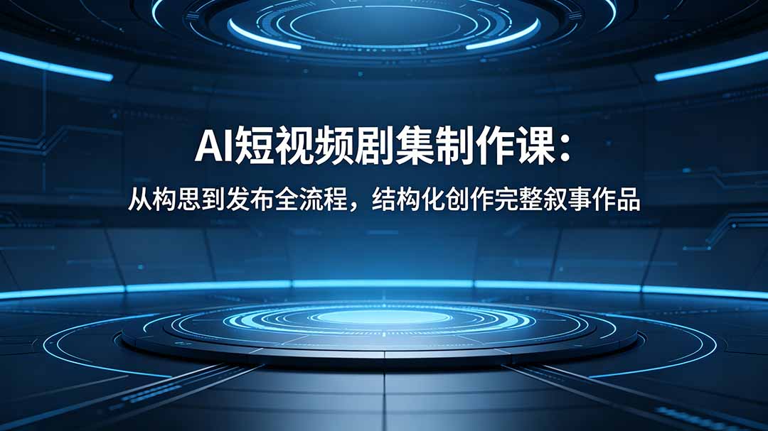 AI短视频剧集制作课:从构思到发布全流程,结构化创作完整叙事作品-小行网创