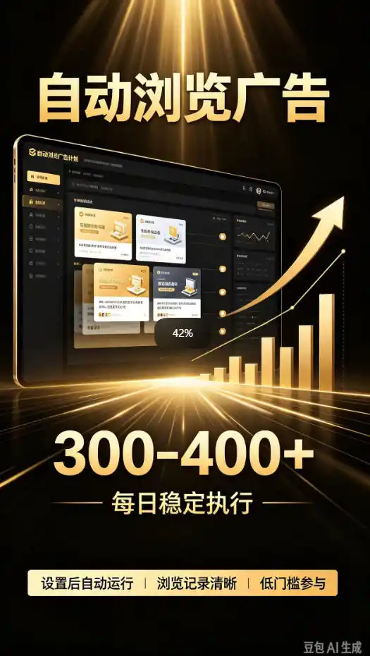 自动浏览广告计划，0门槛副业，日入300-400，躺賺稳定风口项目，无需人工操作，解放双手【揭秘】-小行网创