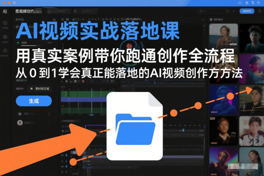 AI视频实战落地课，用真实案例带你跑通创作全流程，从0到1学会真正能落地的AI视频创作方法-小行网创