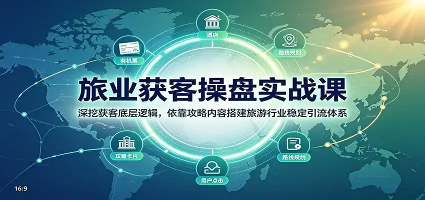 旅业获客操盘实战课:深挖获客底层逻辑,依靠攻略内容搭建旅游行业稳定引流体系-小行网创