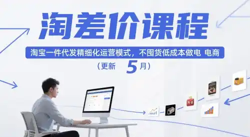 淘差价课程，淘宝一件代发精细化运营模式，不囤货低成本做电商(更新26年8月)-小行网创