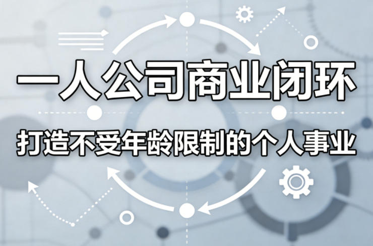一人公司商业闭环，打造一份不受年龄限制的个人事业-小行网创