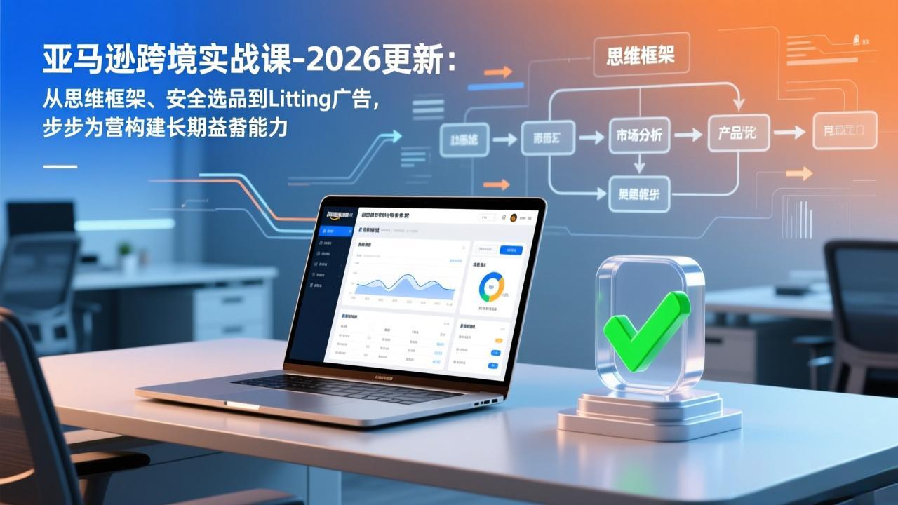 亚马逊跨境实战课-2026更新：从思维框架、安全选品到Listing广告，步步为营构建长期盈利能力-小行网创