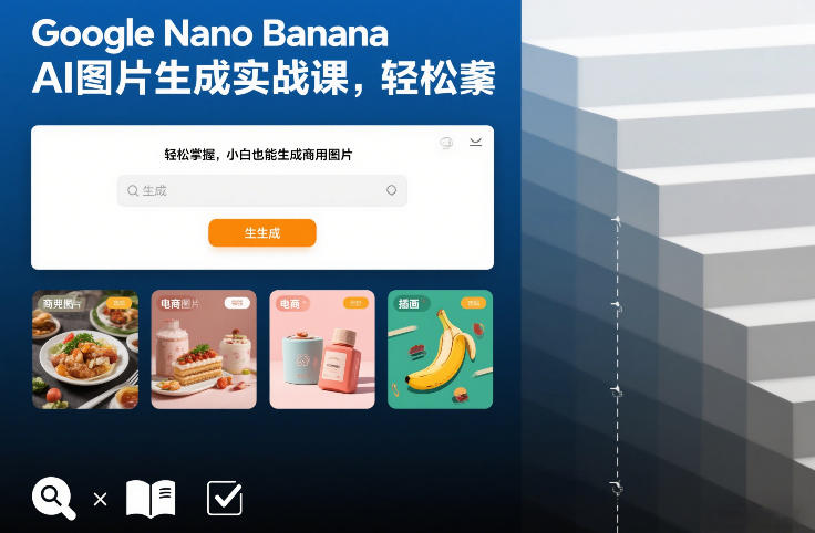 Google Nano Banana AI图片生成实战课，轻松掌握，小白也能生成商用图片-小行网创