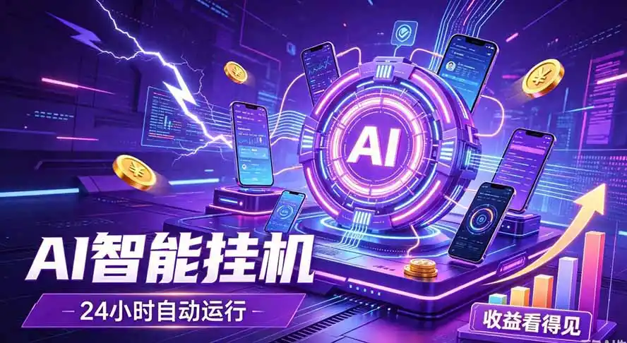 AI智能广告挂机,躺赚新模式 设备托管运行,解放双手持续变现-小行网创