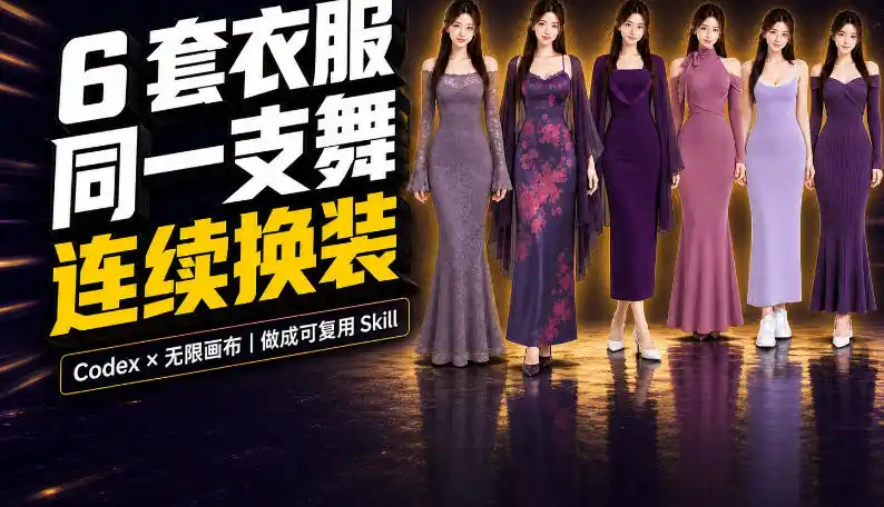 同一支舞,6套衣服按顺序切换:我把服装换装视频做成了一个Skill-小行网创