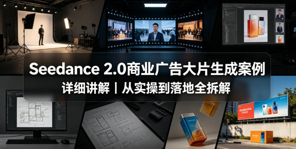 Seedance 2.0商业广告大片生成案例详细讲解|从实操到落地全拆解-小行网创