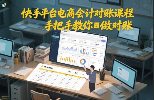 快手平台电商会计对账课程,手把手教你做对账-小行网创