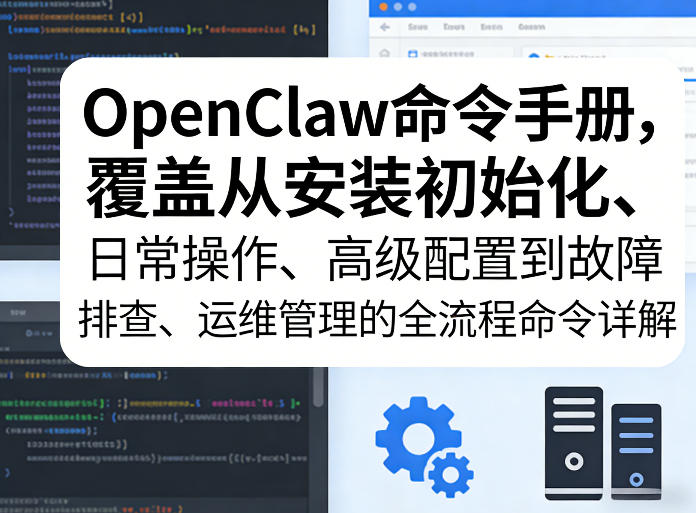 OpenClaw命令手册，覆盖从安装初始化、日常操作、高级配置到故障排查、运维管理的全流程命令详解-小行网创