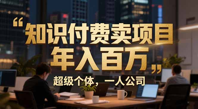 从0到年入百万:超级个体实战心得公开,个人IP×精准引流×成交系统全拆解-小行网创