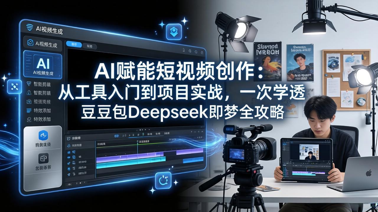 AI赋能短视频创作：从工具入门到项目实战，一次学透豆包Deepseek即梦全攻略-小行网创