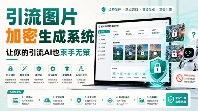 引流图片加密生成系统,让你的引流AI也束手无策-小行网创