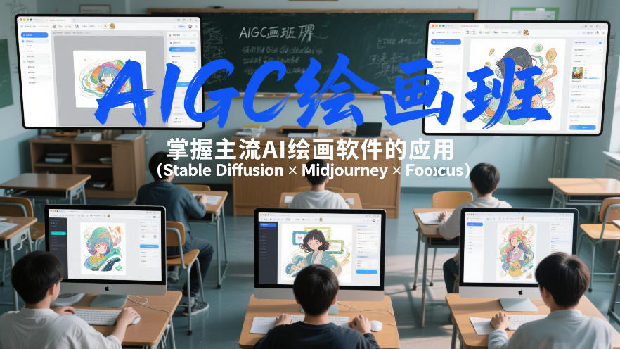 AIGC绘画班，掌握主流Ai绘画软件的应用(Stable Diffusion x Midjourney x Fooocus)-小行网创
