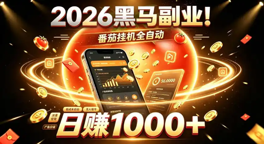 2026黑马副业!番茄挂G全自动日入1000+,操作最简单、门槛最低的线上轻资产项目【揭秘】-小行网创