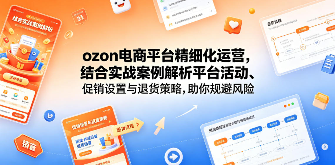 ozon电商平台精细化运营，结合实战案例解析平台活动、促销设置与退货策略，助你规避风险、提升销量-小行网创