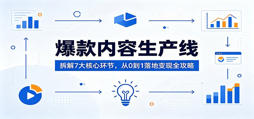 爆款内容生产线：拆解7大核心环节，从0到1落地变现全攻略-小行网创