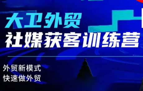 大卫老师·外贸社媒获客独家训练营(更新4月)-小行网创