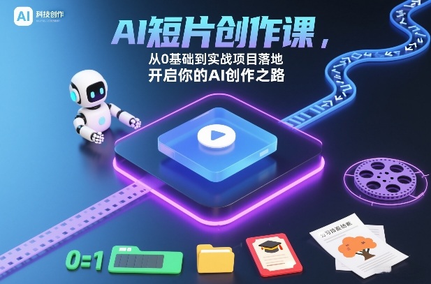 AI短片创作课，从0基础到实战项目落地，开启你的AI创作之路-小行网创