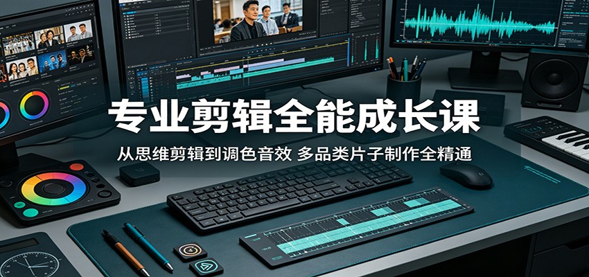 专业剪辑全能成长课:从思维剪辑到调色音效,多品类片子制作全精通-小行网创