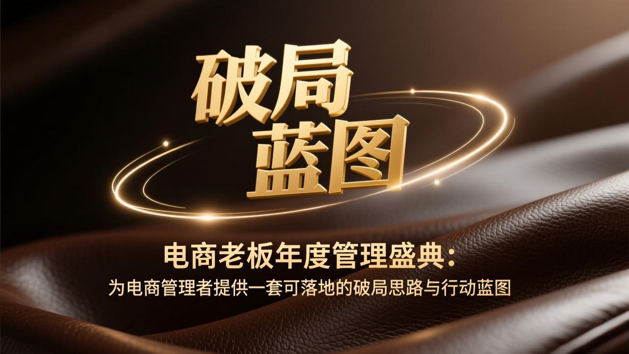 电商老板年度管理盛典：为电商管理者提供一套可落地的破局思路与行动蓝图-小行网创