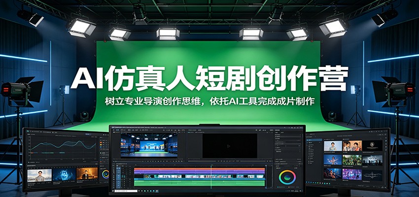 AI仿真人短剧创作营:树立专业导演创作思维,依托AI工具完成成片制作-小行网创
