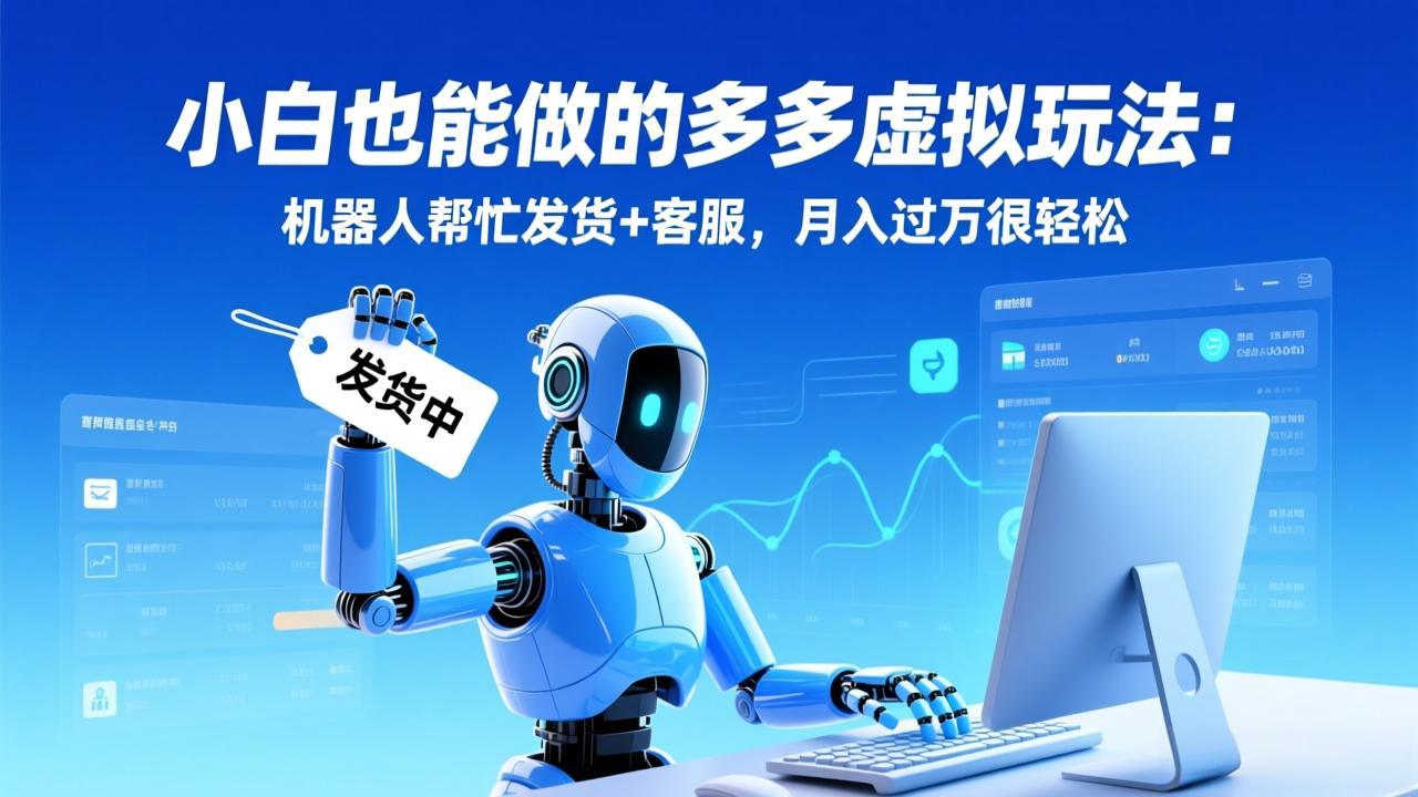 小白也能做的多多虚拟玩法：机器人帮忙发货+客服，月入过万很轻松-小行网创