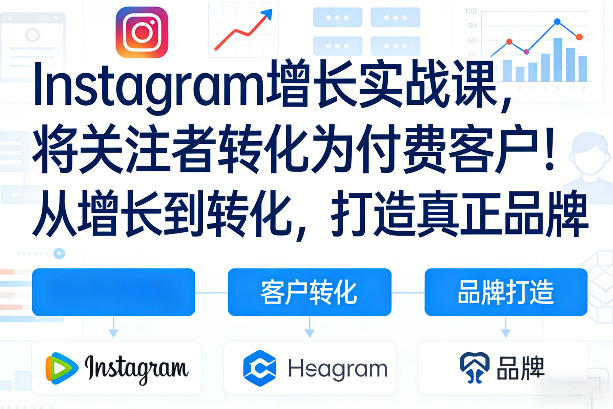 Instagram增长实战课，将关注者转化为付费客户！从增长到转化，打造真正品牌(双语字幕)-小行网创