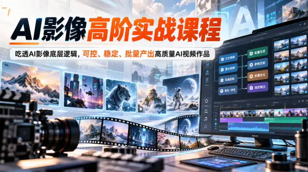 AI影像高阶实战课程，吃透AI影像底层逻辑，可控、稳定、批量产出高质量AI视频作品-小行网创